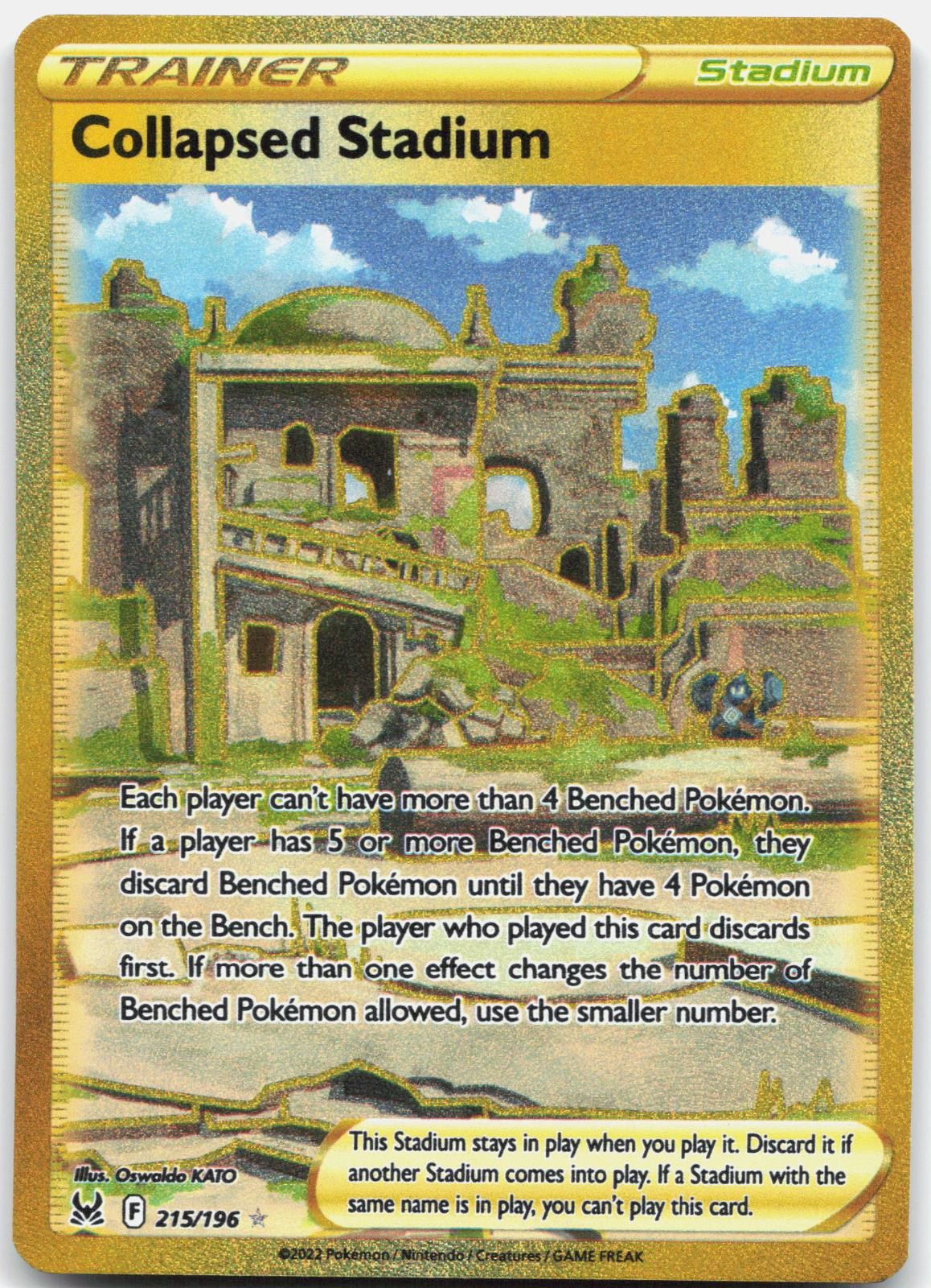 Collapsed Stadium 215/196 Secret Rare Lost Origin Pokemon Holo Near Mint