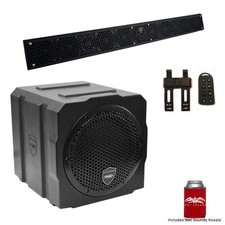 Wet Sounds Package Black Stealth 10 Ultra HD Sound Bar with Remote AS-8 8" Sub