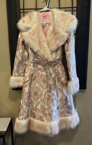 Dolls Kill Sugar Thrillz FLORAL FANCIES JACQUARD COAT Size Small 