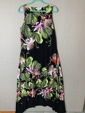 Tommy Bahama Dress Woman L Floral Enchantment Regency Sleeveless Maxi Hawaiian