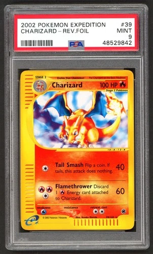 Pokemon Card - PSA 9 Charizard 39/165 - Expedition Base Set Reverse Holo - MINT