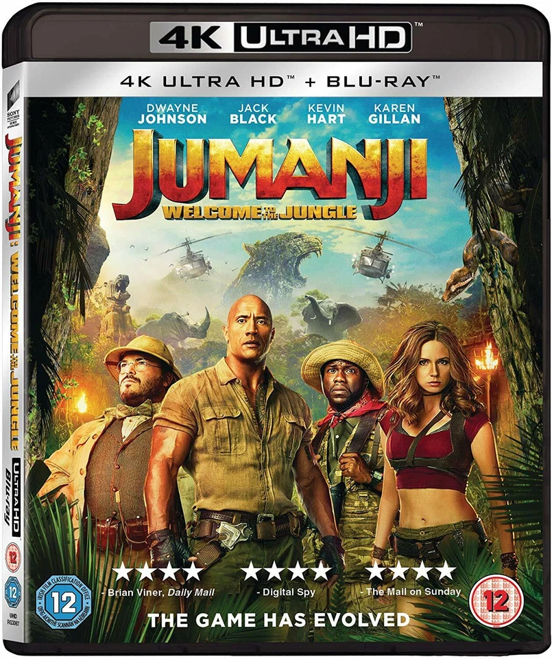 Jumanji - Welcome to the Jungle (4K Ultra HD + Blu-ray) - EXCELLENT Condition - Image 2 of 2