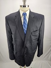 Jos. A. Bank men's Black Glen Plaid Wool Blazer Jacket 46R