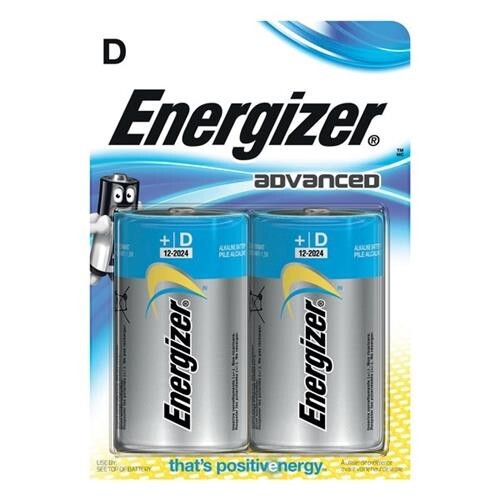 4 PILE D LR20 -  ENERGIZER ADVANCED - 2 CONFEZIONI DA 2 PILE