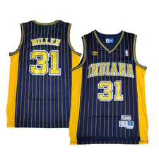  31 Reggie Miller Youth's Stitched Jersey Blue Pinstripe