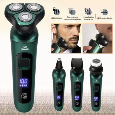 Herren Rasierer Elektrisch Rasierapparat Elektrorasierer Akku Rasierer mit LCD