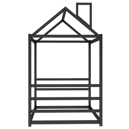 Twin Size House Bed Metal Platform Bed Frames Mattress Foundation Bedroom Sets