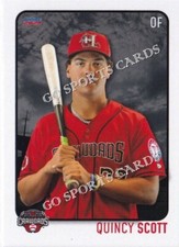 2024 Hickory Crawdads 1st Quincy Scott RC Rookie Card Rangers