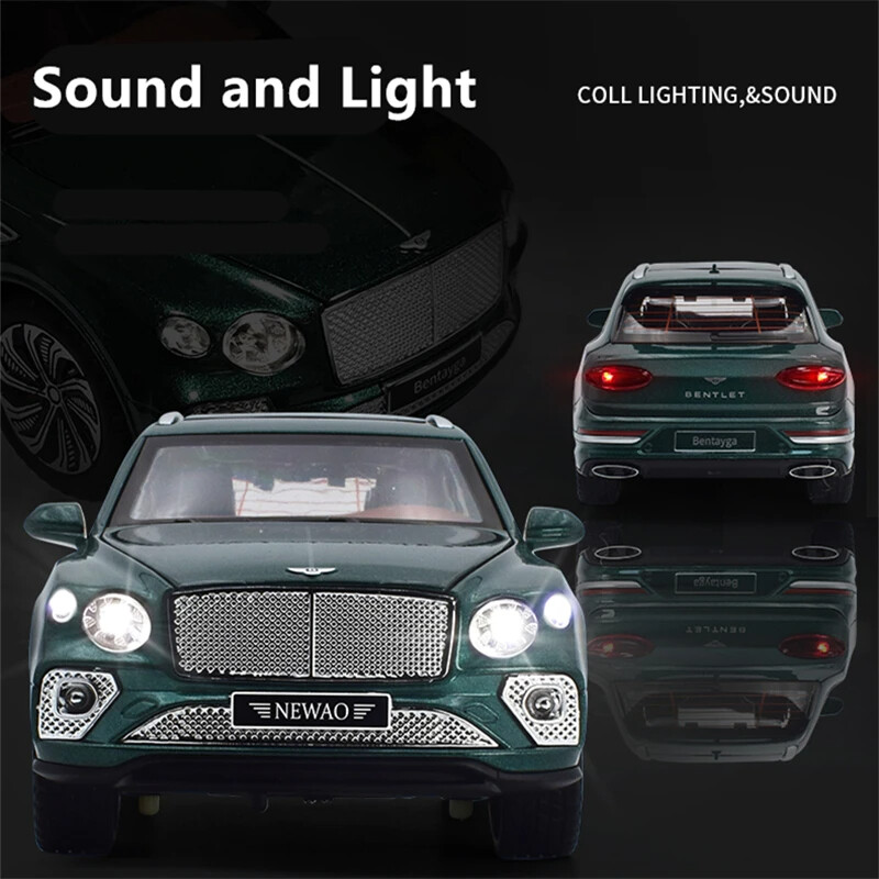 Bentley ミニカー　新品未使用　 Bentayga 1:24 Bentley Bentayga 2025 SUV Diecast Car Model Sound Light