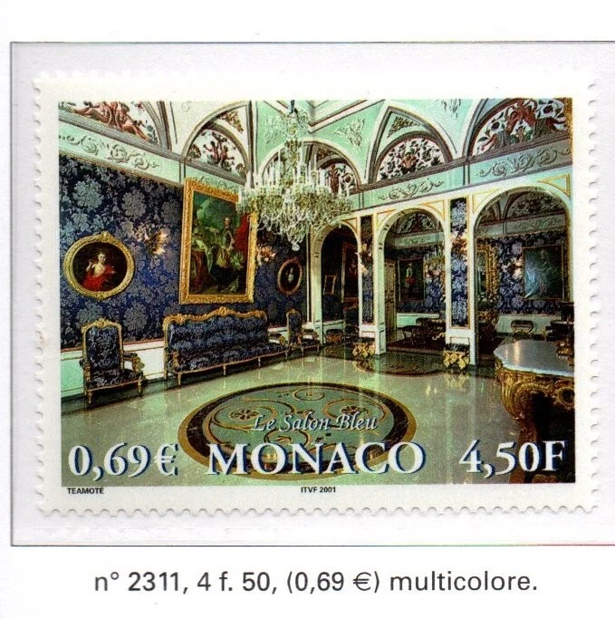 MONACO N° 2311 DE 2001 PALAIS DE MONACO LE SALON BLEU - NEUF** - Photo 1/1