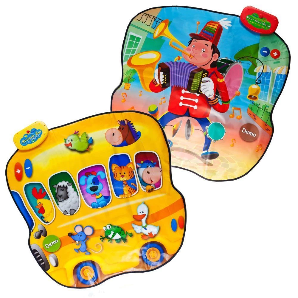 Dimple Animal Bus and Musician Double Sided Play Mat