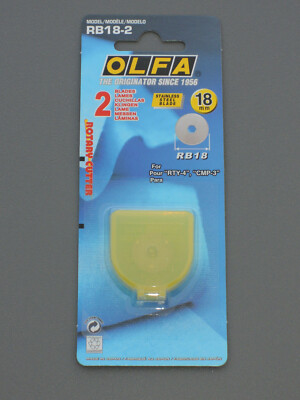 OLFA RB18 - 2 Ersatzmesser Rollmesser Klingen für Rollschneider RTY-4 oder CMP-3