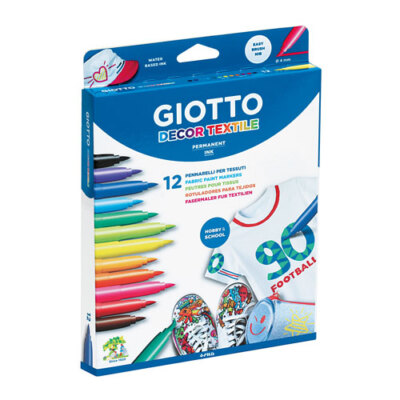 Textilmalstifte Giotto Decor textile, 12 Stk. - Stoffmalstifte