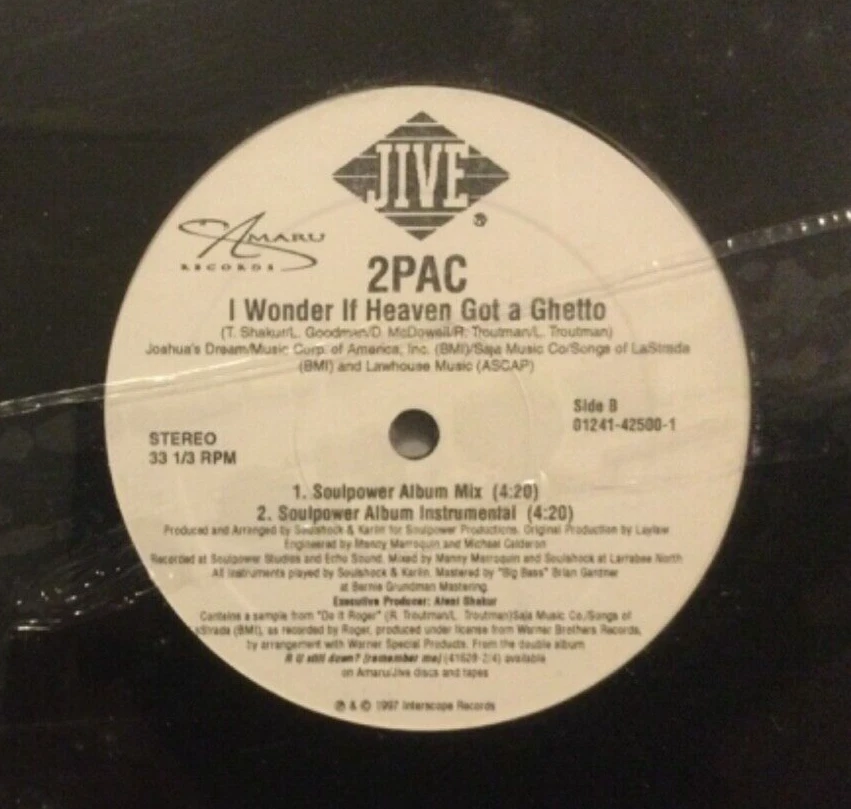 RARE SEALED - 2 PAC - I WONDER IF HEAVEN GOT A GHETTO - REMIXES - 1997 ORIGINAL - Image 4 of 4