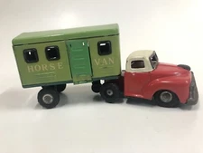 Tin Toy Horse Trailer and Truck