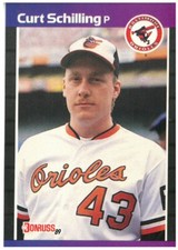 CURT SCHILLING 1989 DONRUSS ROOKIE CARD  BALTIMORE ORIOLES