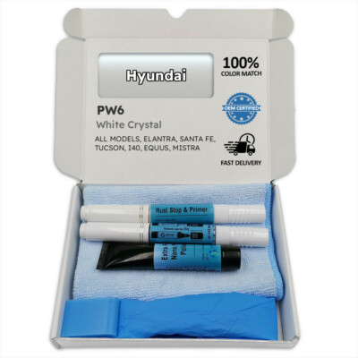 Lackstift für Hyundai Weiß WHITE CRYSTAL PW6 ELANTRA SANTA FE TUCSON I40 EQUUS