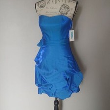 Bella Formal by Venus Elegant Blue Strapless Dress w/ Lace up Back