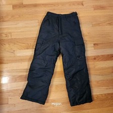 Rothschild Youth Black Snow Ski Cargo Pants Pockets Small 7/8 Excellent Cond