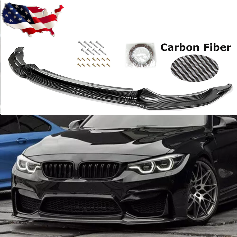 Carbon Fiber Front Bumper Lip Splitter CS For BMW F80 M3 F82 F83 M4 2015-2020