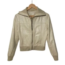 Ladies 100% Authentic Goat Leather Jacket, Tan