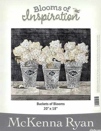McKenna Ryan BUCKETS OF BLOOMS Laser Cut Quilt Fabric Kit 20" x 18"