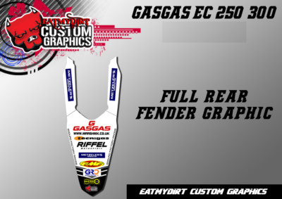 FOR GASGAS EC 2012-2017 FULL REAR FENDER GRAPHIC STICKERS MOTOCROSS DECALS MX