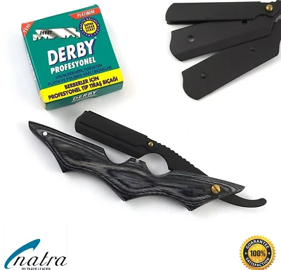 Rasiermesser inkl. 100 DERBY Rasierklingen Rasierer Rasur Herr Bart Razor NATRA - Bild 1 von 4