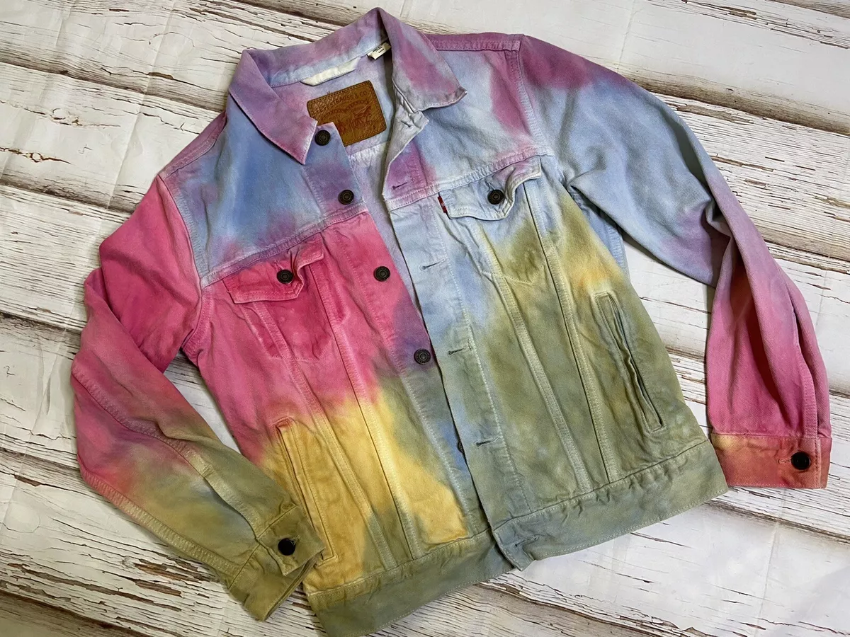 tie dye denim shirt