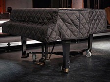 Grand Piano Cover Black Quilted for pianos 4'6" - 4'8"