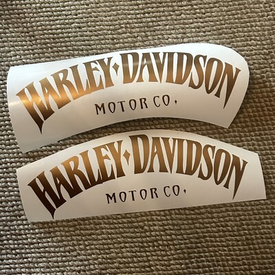 Harley Davidson Gas Tank Vinyl COPPER Decals Custom Chopper Softtail 9 x3.25 