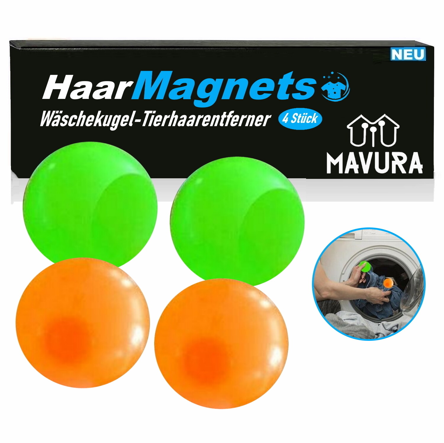 Haarmagnets Eliminador de Pelo Animales Removedor Lavadora Bolas Fusselpfote 4x