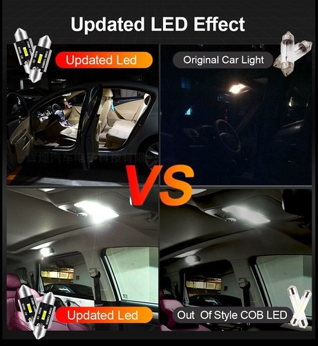 2X 39MM FESTOON 12V LED INTERIOR WHITE LIGHT BULB DOME ERROR FREE FORD RANGER - Imagen 3 de 9