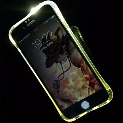 Handy Hülle LED Licht bei Anruf für Handy Apple iPhone X Transparent Case Cover - Bild 1 von 3