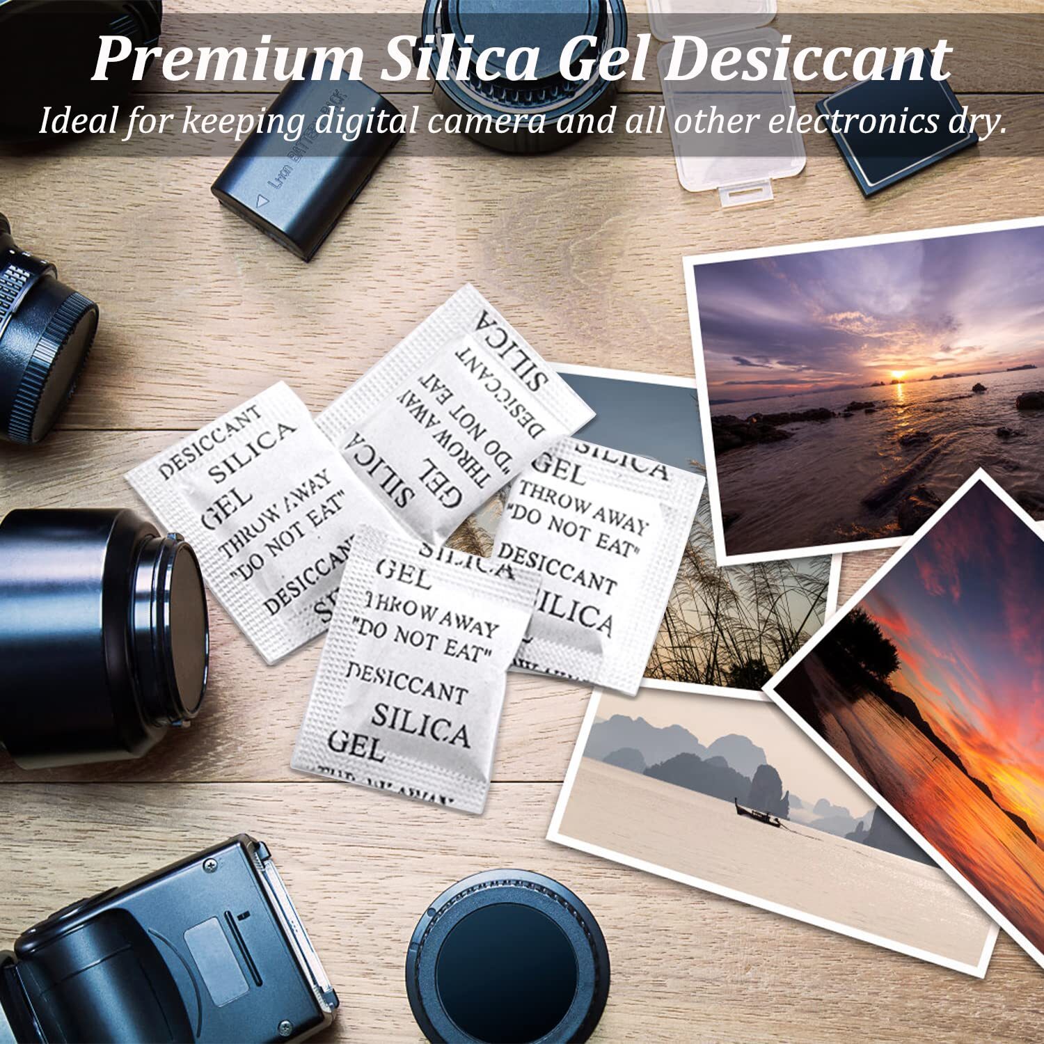 50PCS Silica Gel 5g Moisture Absorber Packets Desiccant for Storage & Dehumidify