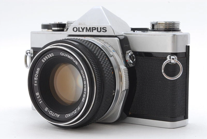 OLYMPUS OM-1 SLR Camera Silver w/ F.Zuiko Auto-S 50mm F1.8 Lens