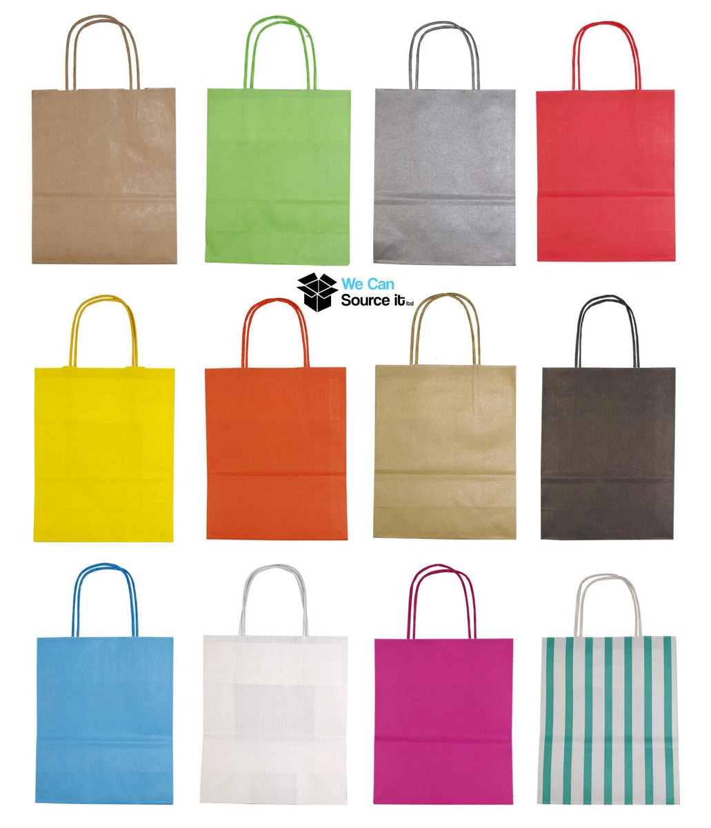 Paper Loot Gift Bags with Twisted Handle Wedding Birthday Carrier Bag Small Size