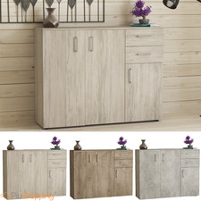 CREDENZA MODERNA CON 3 ANTE E 2 CASSETTI IN LEGNO MOBILE MADIA SOGGIORNO DESIGN