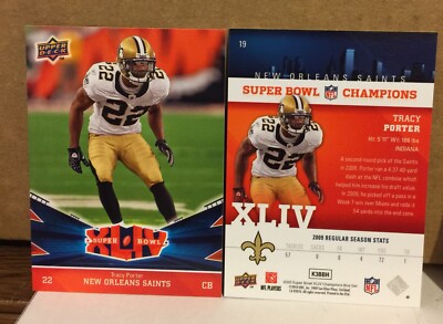 Tracy Porter 2010 Upper Deck Super Bowl XLIV Champions New Orleans Saints #19