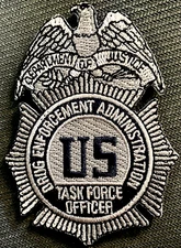 DEA special edition Task Force Officer ThirdGEN SILVER + hook patch - Very Rare