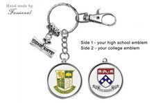 Graduation Gift - Double Sided Keychain with Custom School Emblems