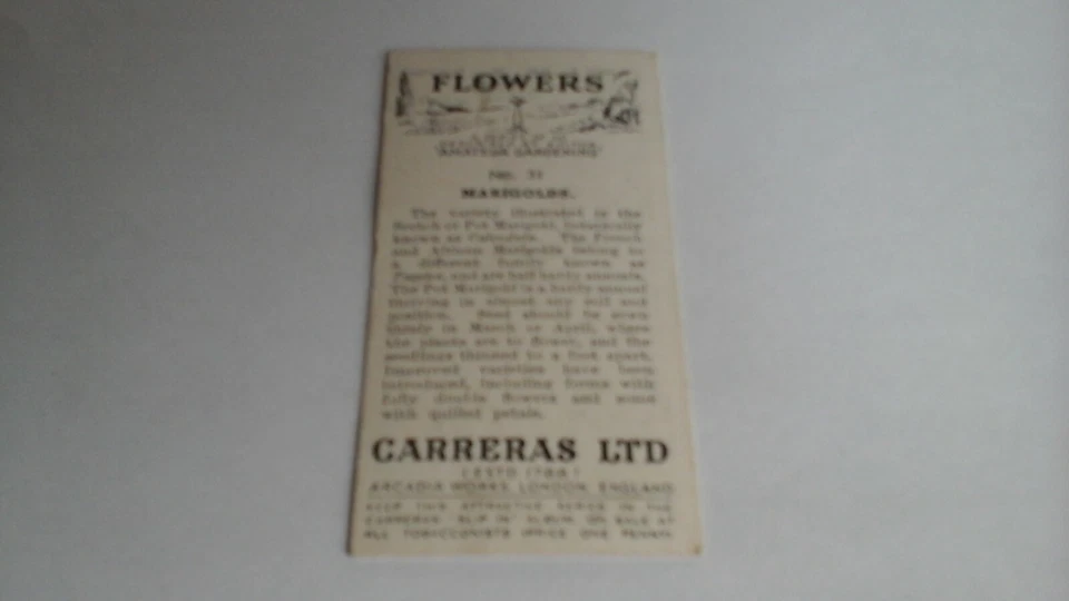 Carreras.  FLOWERS.  No :31 Marigolds - Image 2 of 2