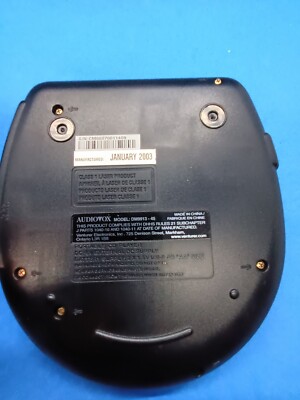 2002 Audiovox DM9913-45 45 Sec Skip Digital FM Portable CD