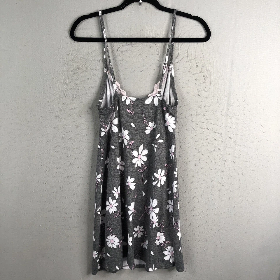 Camisón Laura Ashley Mujer Gris Medio Rosa Floral Camisón Babydoll Y2K Foto 4 de 4