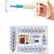 Chinese Medical Healthy Body Vacuum Cupping Suction Therapy Massage 6/12/24 Cups