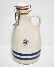 * WOW! VINTAGE OHIO STONEWARE 64 0UNCE BEER GROWLER * NEW WITH LABELS *
