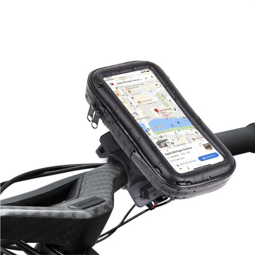 1pc Bike Phone Mount Holder Waterproof Phone Bag for (6.3 Inches Black) - 第 5/11 張圖片