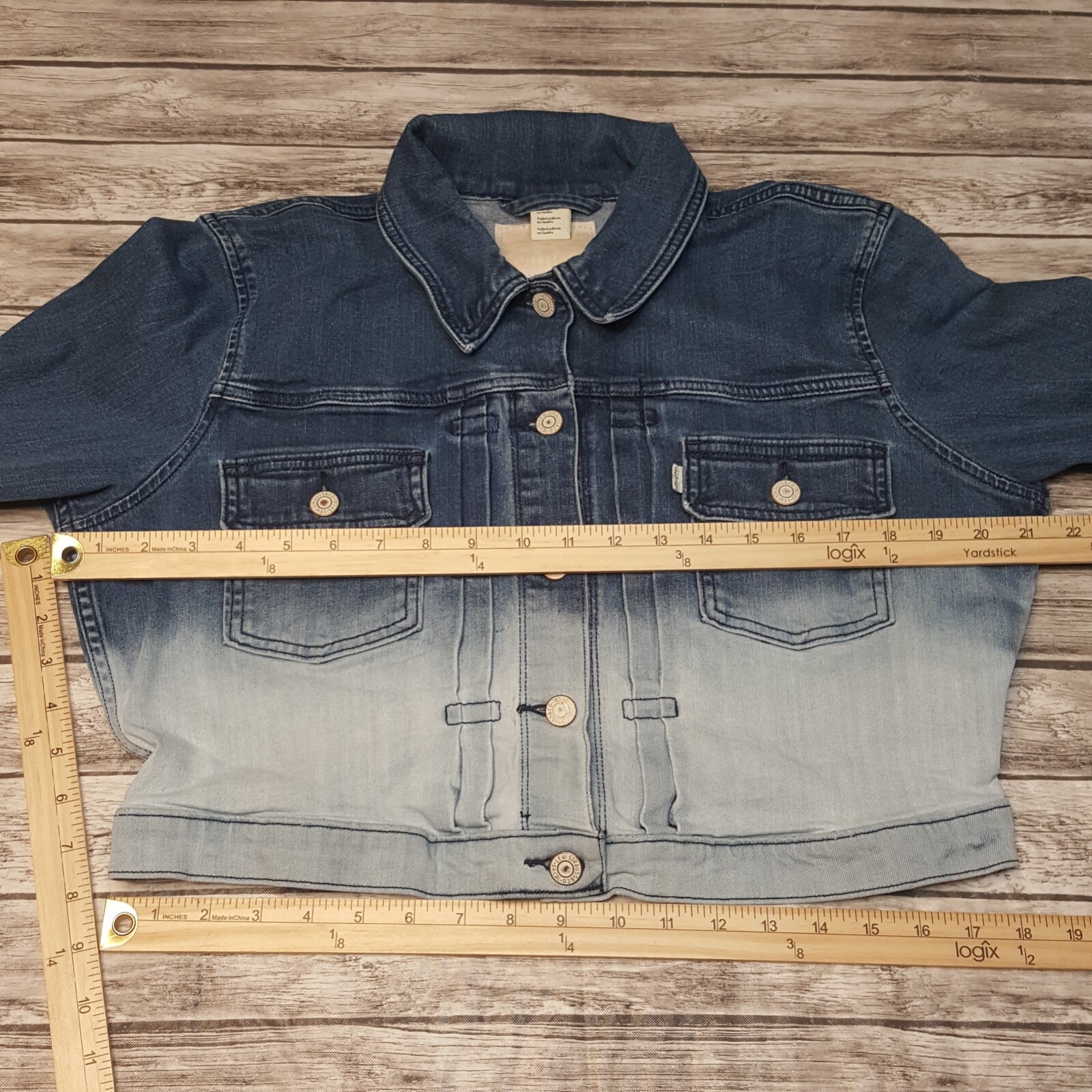 Levis Size XL Girls Jean Jacket Blue Fade Long Sleeve… Gem