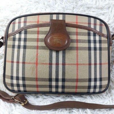BURBERRY Shoulder Bag Crossbody Nova Check Beige Brown Women's