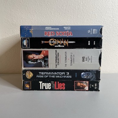 Arnold Schwarzenegger VHS Lot Terminator Conan True Lies Red Sonja